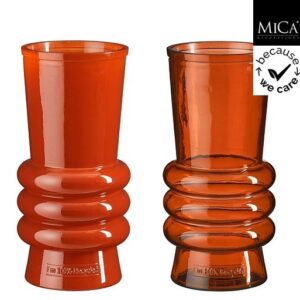 8720983053153-elles-vase-en-verre-recycle-orange-transparent---h25-x-d13cm