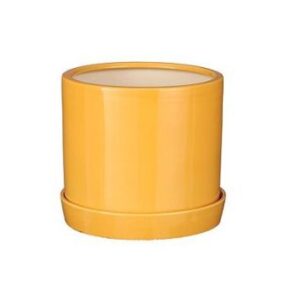 8720362825272-milan-pot-avec-plat-ocre---h13cm-x-d15cm