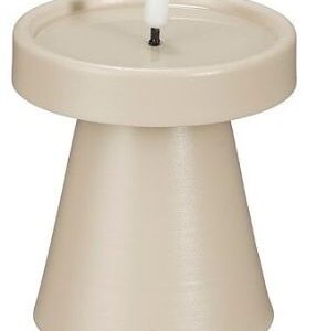 8720983091452-lampe-a-huile---taupe---led-sur-batterie-et-minuteur---h10xd9cm