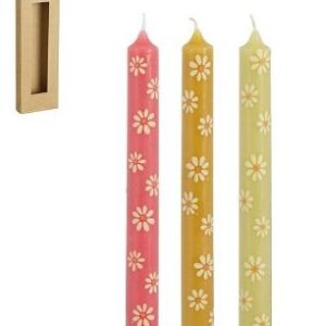 8720983082122-bougies-avec-fleurs-rose-vert-et-jaune---l6-x-b2-x-h21cm
